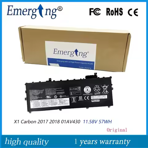 New Original Laptop Battery For ThinkPad X1 Carbon 2017 2018 01AV430 01AV431 01AV494 SB10K97586 SB10
