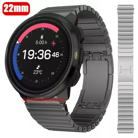 22mm Stianless Steel Strap For Suunto RACE S/5 Peak/9 Peak Pro Watchband For Suunto Vertical/Ocean M