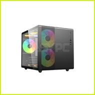 ◎ ◱ ◷ EasyPC| YGT V300 MAtx Tempered Glass PC Case gaming| Black and White|