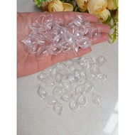 Acrylic Leaf Beads Hazel Transparent Clear Beads 20 grams Clear Leaf Beads 40 grams