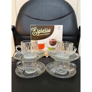 KEDAUNG Espresso Mini Cup and Saucer Set Set