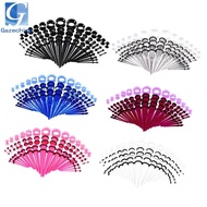 [Gazechimp] 50pcs Stretching Kit Ear Taper Plugs 14G-00G Ear Tunnels Set Mixed Size