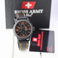 jam tangan wanita swiss army 8915 black chronograph original