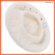 Cute Fuzzy Beret Hat Delicate Plush Bucket Hat Beret Hat Beret Hat Imitation Wool Bucket Hat Beret F