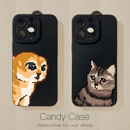 Funny Pixel Cat Meme Phone Case For Redmi 14C 14R 13 A3 13R 13C 12 A1 A2 Plus A1+ A2+ Turbo 4 3 10C 