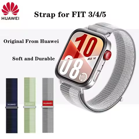 Original Huawei Watch FIT3 Nylon Watch Strap for Fit 4 Genuine Leather Band Fit 4 pro Fluoroelastmer