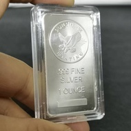 American Eagle Block Silver Plated Bar 1 Ounce Commemorative Coin Square Silver Block Coin 5.9~26