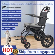 KANBEIO High quality shower wheelchair | toilet wheelchair | travel wheelchair | lightweight folding