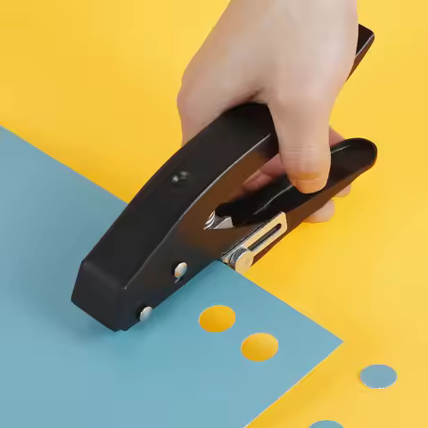 Single Hole Punch 15 mm Round Hole Punching Tool Paper Punch Precise Circle Hole Puncher Handheld Ed