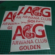 Arwana Club Golden Cutting sticker Fish Cutting sticker/