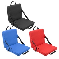 Seashorehouse Portable Seat Pads Foldable Chair with Backrest Soft Sponge Cushion Back for Stadium and Beach