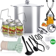 Canning Pot-Canning supplies starter kit, Stainless Steel Canning Tool Kit，Water bath canner with ra
