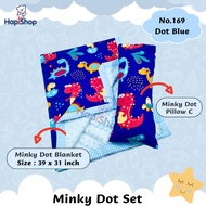 STARMAMI Minky Dot Blanket + Minky Dot Pillow C [SUPER VALUE PACKAGE] 星妈 豆豆被 豆豆枕头C （Ages 0-2yr old）