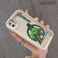 MHKEID Casing Hp Untuk OPPO A16K OPPO A16E Case Kartun versi Q dari pola Hulk dan Batman Hitam Silik