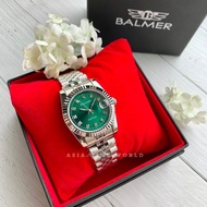 宾马 Balmer 5004M SS-6S Classic Sapphire Glass Women Watch with Green dial and Silver Stainless Steel
