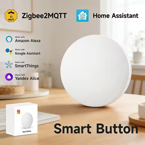 Zigbee3.0 2MQTT Smart Button Scene Switch Wireless Remote One Key Controller Smart Home Automation S