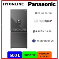 NR-BW530XMMM - PANASONIC 2 DOOR 500L PREMIUM INVERTER REFRIGERATOR | PETI SEJUK | FRIDGE