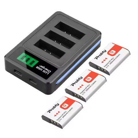 1850mAh NP-BG1 NP-FG1 NP BG1 FG1 Battery or 3 Slot LCD Charger For Sony Cyber-Shot DSC-W100 DSC-WX1 