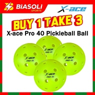 X-ace Pro-40 Pickleball Balls 40 Holes Outdoor Indoor Training Perfectly Balanced