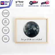 Khung ảnh gỗ A3 30x40 Mica - Khung hình gỗ thông mặt kính treo tường khung tranh trang trí - Solid W