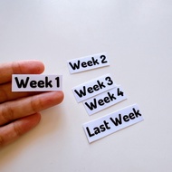 1 SET Sticker Weekly Budgeting LabelBENING 1 Week 2 Week 3 Week 4 Last Week | Daily Quota Budgeting 