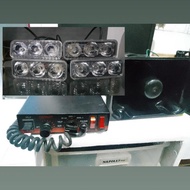 sirine senken second speaker/toa yh100 second dan strobo merah 4ch baru
