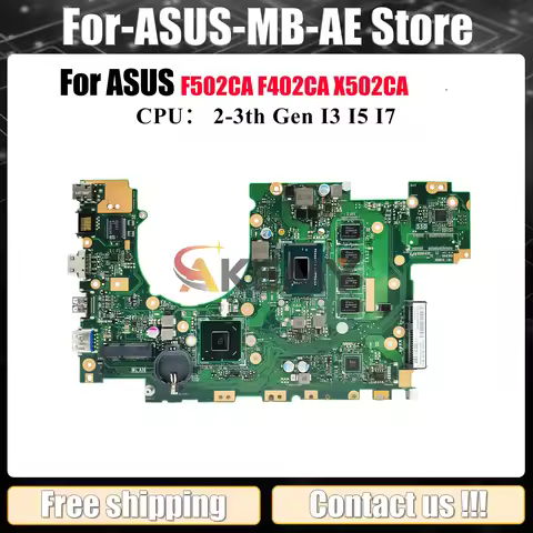 X502CA Laptop Motherboard For ASUS VivoBook X502C F502CA X502CA F402CA Notebook Mainboard With I3 I5