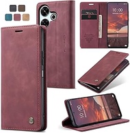 Xiaomi Redmi 13 Flip Case Premium Leather Case Soft Vintage Nubuck Leather Foldable Stand Protective