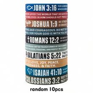 10pcs/20pcs/40pcs Inspiring Bible Verse Bracelets - Christian Religious Text Bracelets Including Joh