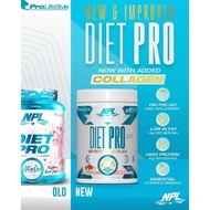 [Ready Stock] - Whey Protein with Collagen, L-Carnitine, Fibre, BCAA, Halal - NPL Diet Pro 4lbs/2lbs