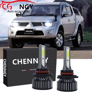 For Mitsubishi Triton (Mk1) 4th Gen (2007 -2015) (Head Lamp)- 2PC DFHSG 6000K White LED Headlamp Hea