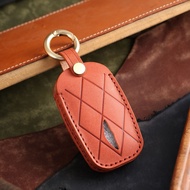 Suitable for Genesis Key Cover GV60 Car GV90 New Style Genesis Genesis Genuine Leather Buckle Shell 