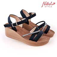 Natasha ALAIN02 Ladies Wedge Sandals with Accessories Heel Height:  1.5"