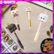 E-WOITD 1/4Pcs Cute Cat Gel Pen 0.5mm  Ink Smooth Ballpoint Pen Stress Relief Qui Drying Neutral Pen