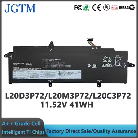 L20D3P72 Laptop Battery for Lenovo ThinkPad X13 Gen 2 20WK / ThinkPad X13 Gen 3 21BN Series 11.52V 4