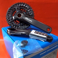 Crank Deore Shimano HT2 Hollowtech II M6000 Triple 3 Speed