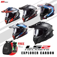 LS2 Helmet Model MX701 EXPLORER CARBON  Bags And Anti-Fog