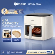 Simplus Air Fryer Large Capacity  6.5L/10L Visible Window LCD Screen for Family Gathering High Effie
