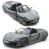 Bburago | Deco 124 Porsche 918 Spyder Gray Model Car