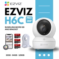 EZVIZ H6C PRO 3MP 2K FREE WALLMOUNT BRACKET INCLUDES 32GB/64GB/128GB BABYCAM WIFI IPCAM INDOOR - ORI