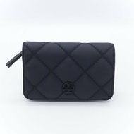 Tory Burch 湯麗柏琦 Willa 黑色 霧面皮革 皮夾
