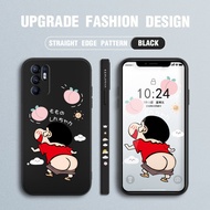 Hontinga Casing Ponsel Oppo Reno 6 Reno6 4G, Casing Persegi Cairan