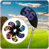 [szxmkj2lp] 7x Golf Iron Headcover Set Golf Club Head Covers Protection Golf Wedge Iron
