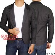 Jaket Jas Slim Casual Pria - Abu