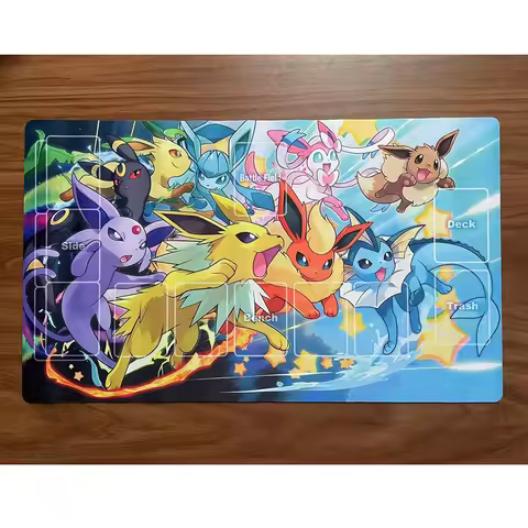 Pokemon PTCG Trading Card Pad Paymat Eeveelution Mat TCG Mat-P10