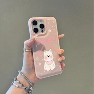 Dog bow bow bow bow Suitable for iPhone 17/16 phone case, 15 Pro/14 noodle case