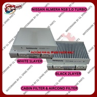 CABIN FILTER & AIR COND FILTER NISSAN ALMERA 1.0 N18 TURBO (27277-5EK0A)
