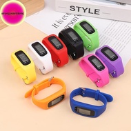 Strongaroetrtomj LED Pedometer Bracelet Step Counter Watch 12/24H Time Display Step Counter Watch Si