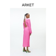 ARKET Women's Long Sleeve Round Neck Halter Dress Pink Long Skirt1077024002