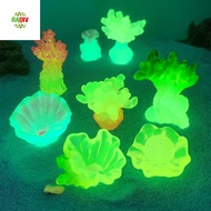 RADIV 8pcs/set Marine Luminous Coral, Resin Simulation Coral Micro Landscape, Pearl Oyster Shell Fig
